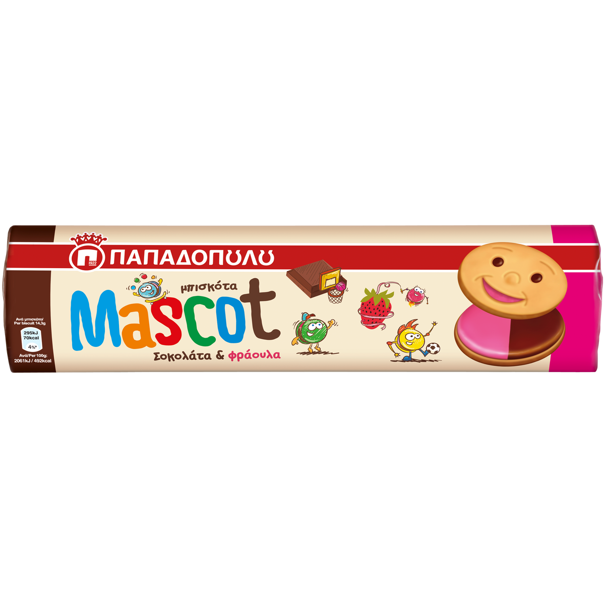 Papadopoulou Mascot Choc/Strawberry 200gr
