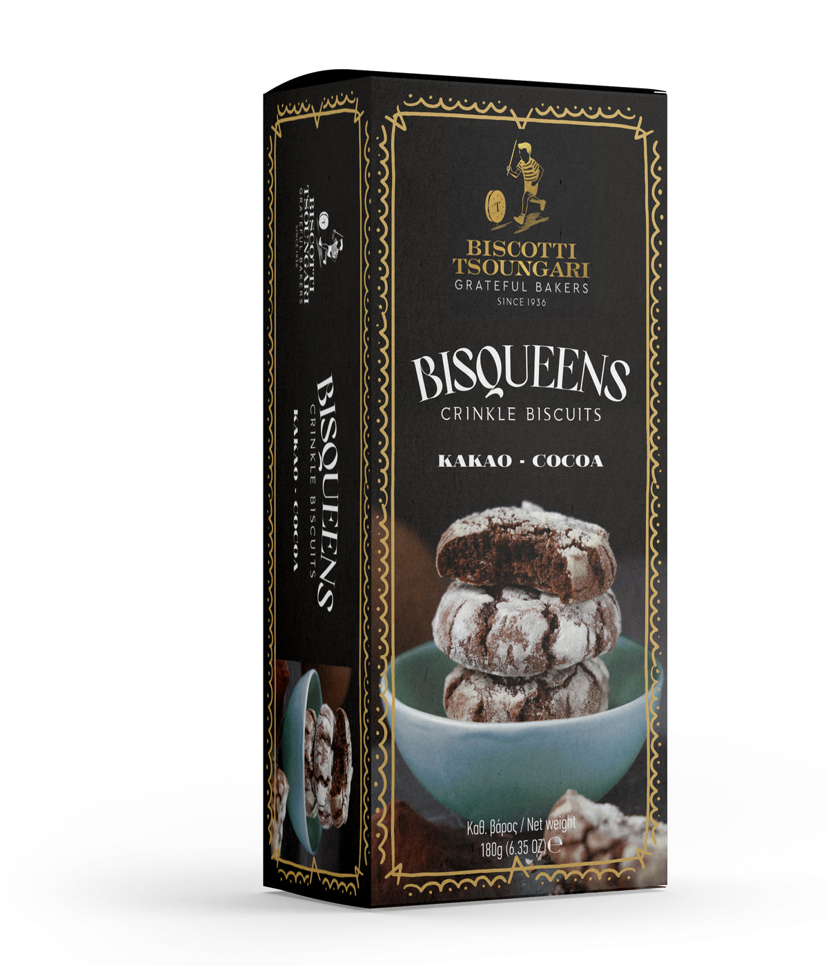 Biscotti Bisqueens Crinkle Cocoa 180 gr